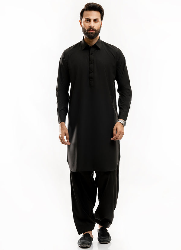 Black Plain, Synthetic Bosky Shalwar Kameez