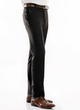 Self Stripes-Black,Wool Blend Formal Trouser