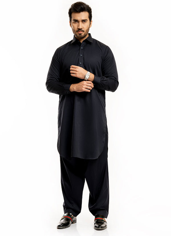 Shalwar Kameez - Premium Egyptian Cotton Navy Blue Plain