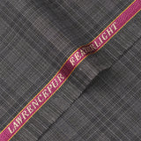 Glen Plaid Checks-Dark Grey, Wool Blend, Featherlight Suiting Fabric