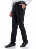 Plain Black Poly Wool Tropical Classic Formal Trouser