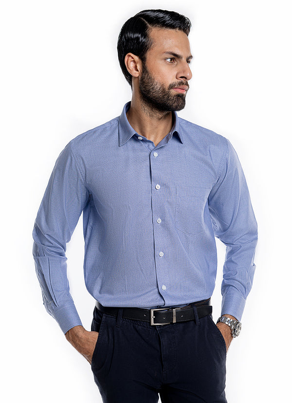 Textured Dark Blue, Charlie Formal Shirt