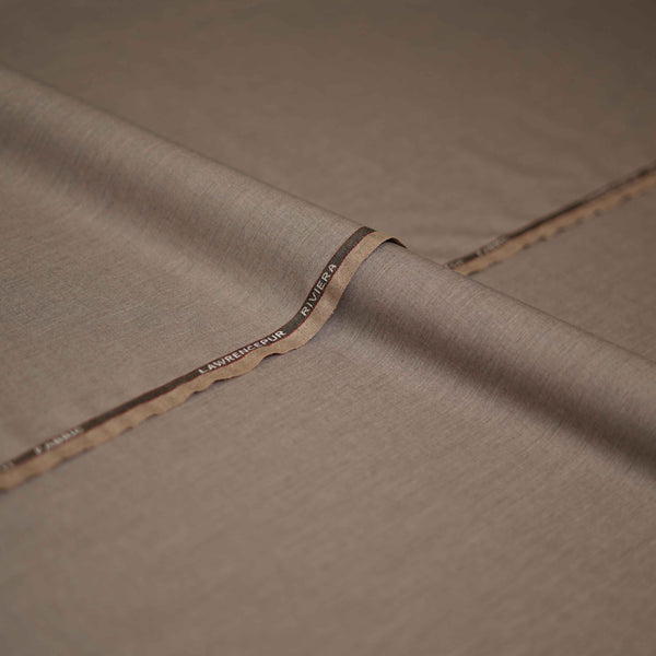 Light Brown Plain Riviera Suiting Fabric