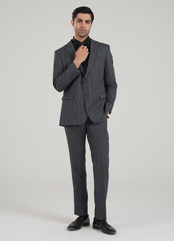 Lawrencepur grey checked 2-piece suit in Bellini Super 100's wool fabric.