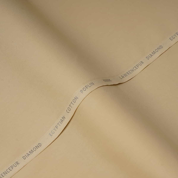 Plain Light Golden Diamond Egyptian Cotton Shalwar Kameez Fabric