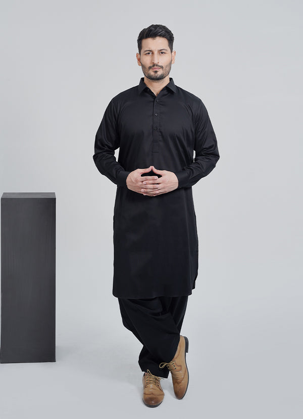 Shalwar Kameez - Summer Prime Black Plain