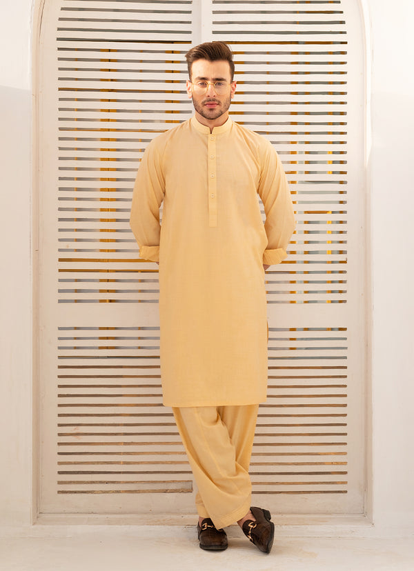 Samarkand Beige Melange Shalwar Kameez