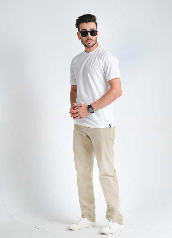 White Plain 100% Cotton Basic Tee