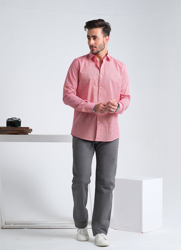 Checks Red & Pink Charlie Cotton Casual Shirt