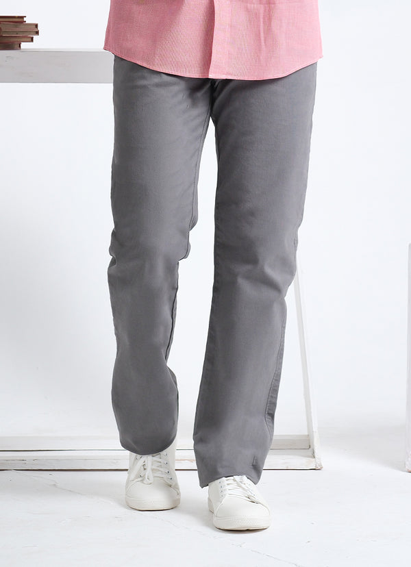 Casual Trouser - Grey Lycra Cotton