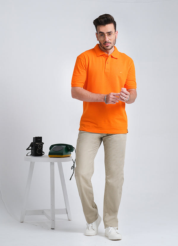 Polo Shirt - Polo Shirt Orange Design