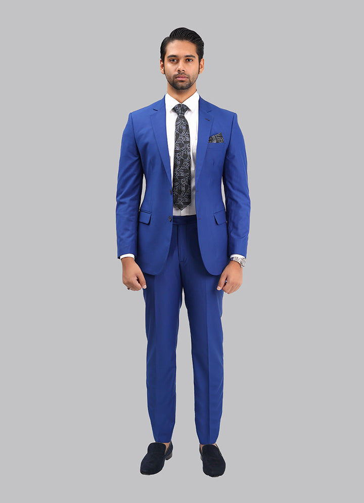 Royal Blue Plain 2-Piece Suit – Men’s Formal Wear
