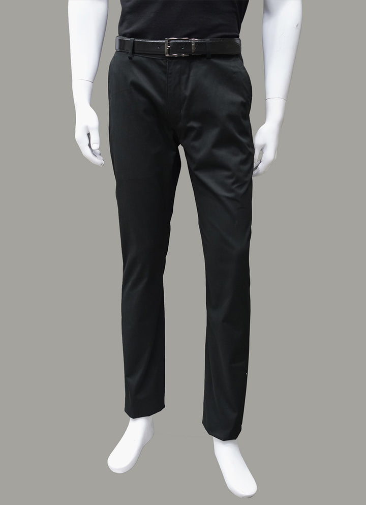 Black Wrinkle-Free Cotton Pants - All-Season Men's Wear