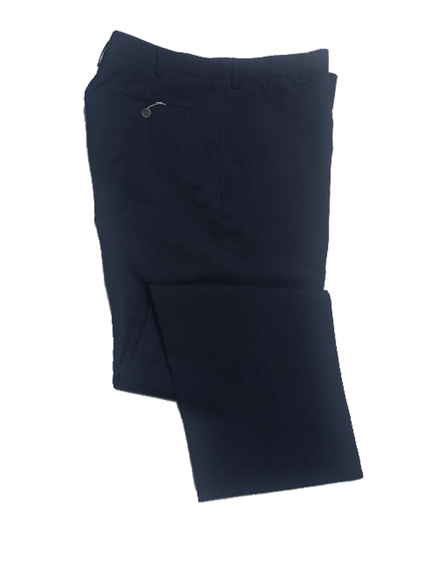 Plain Blue Poly Wool Tropical Classic Formal Trouser