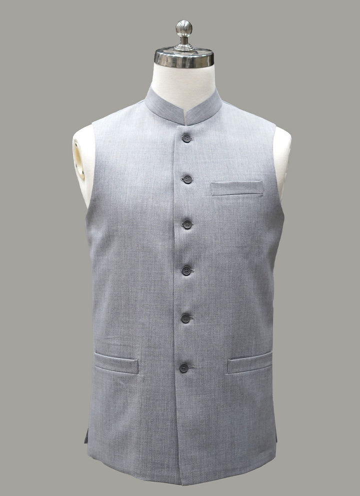 2240-05411-020-0-002 L-Waist Coat Dedum Poly Wool Grey All Season 1