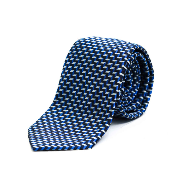 Ties - Silk Rich Blue/Black Design