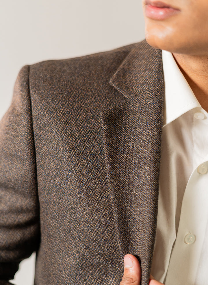 2210-00220-040-1-003 L-Jacket Worsted Tweed Wool Rich Brown Winter 4