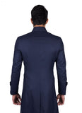 Plain Blue, Merino Wool, Superior Serge, Long Coat