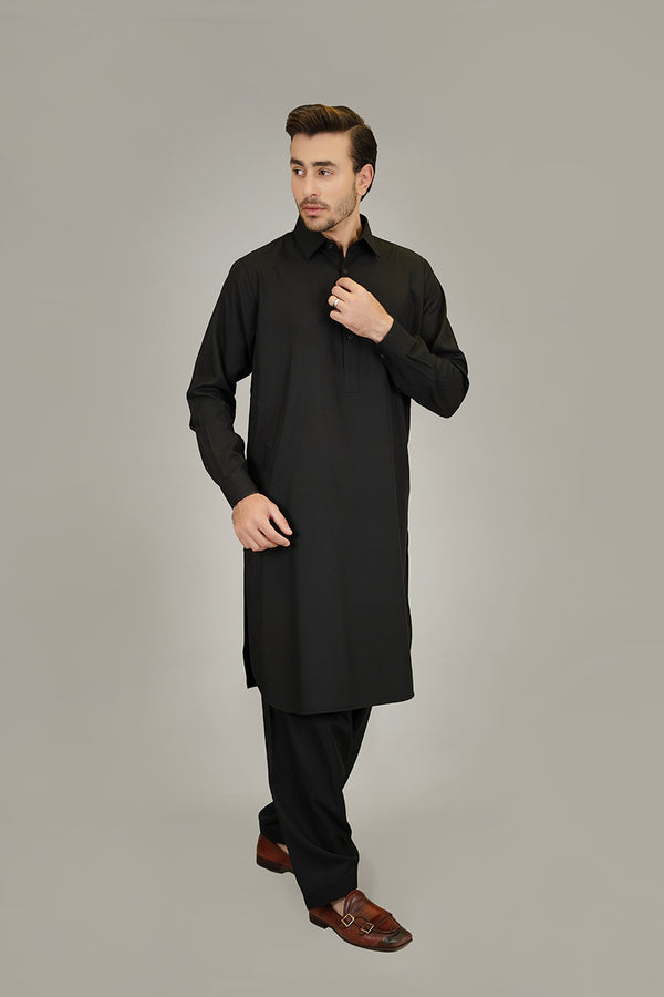 Shalwar Kameez - Baltoro Black Plain