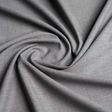 Slate Grey Self Glen Plaid Checks Wool Blend, Featherlight Suiting Fabric
