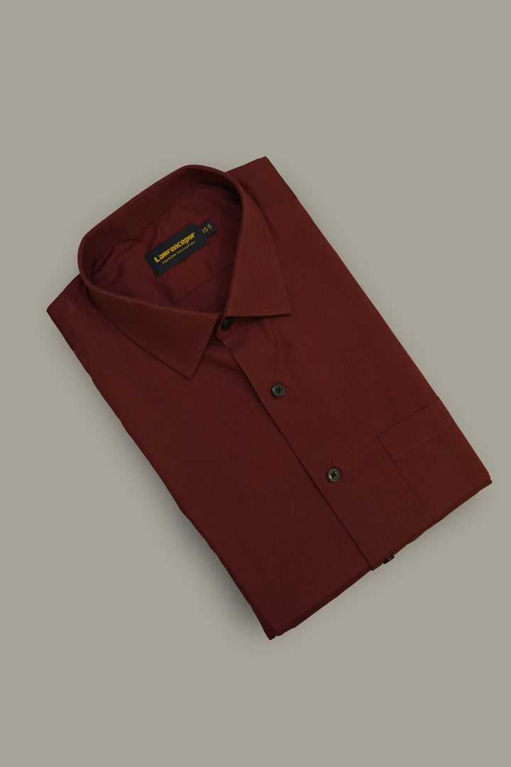 Maroon Formal Shirt - Premium Cotton Office Wear