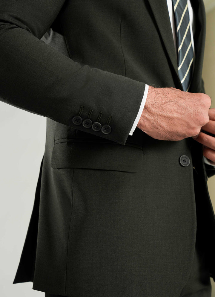 Deep Green 2-Piece Formal Suit - Wool Rich IMP Garment, Men’s Office Wear