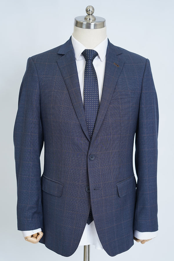 Blue Checks Wool Rich Classic Blazer