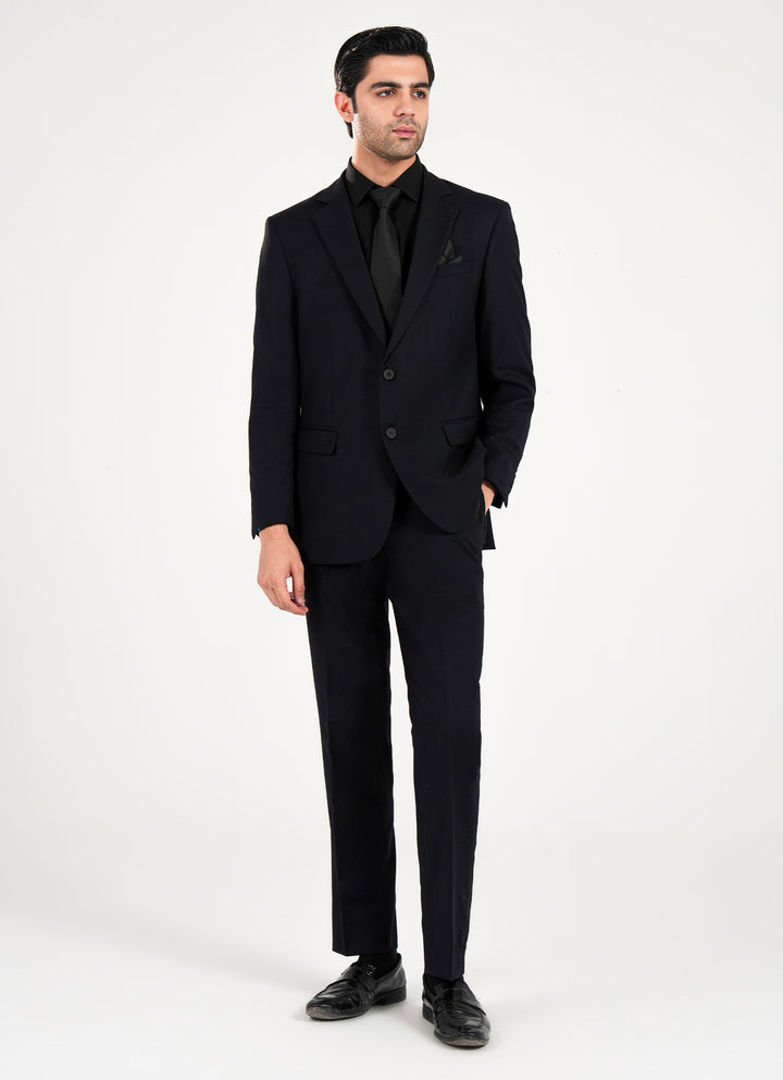 Lawrencepur navy blue checked Bellini Super 100's wool 2-piece formal suit.