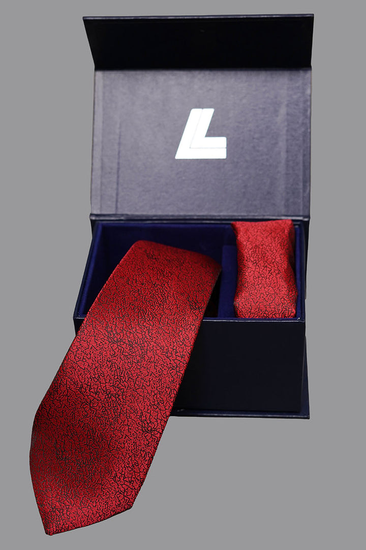 Multi-color patterned Silk Tie and Pocket Square set