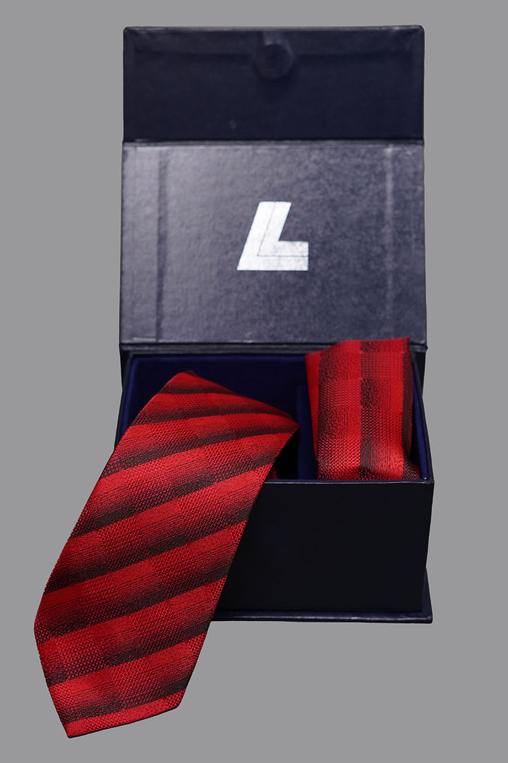 Premium Silk Tie & Pocket Square - Striped Design for Men in Pakistan