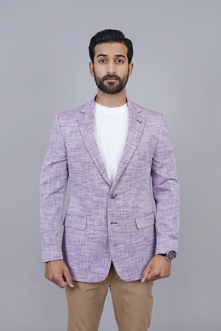 Brown Linen Blazer Side View – Perfect for Weddings