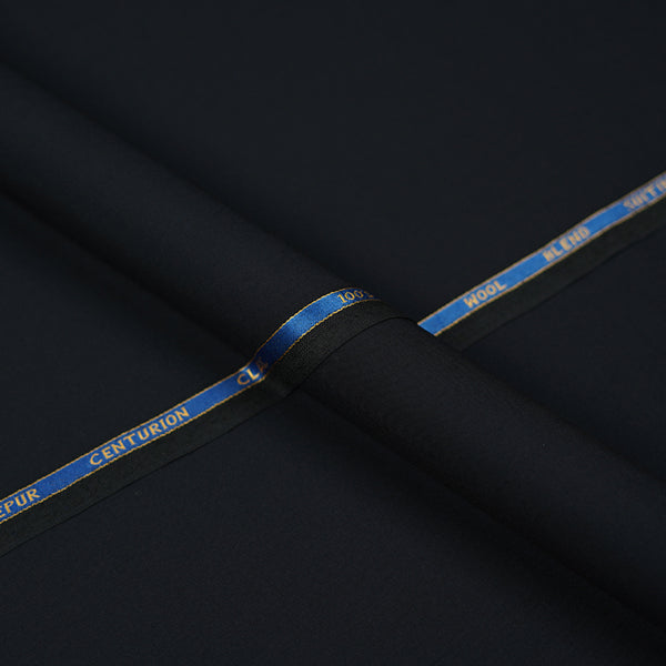 Blue Plain Wool Blend Centurian Classic Trousering Fabric