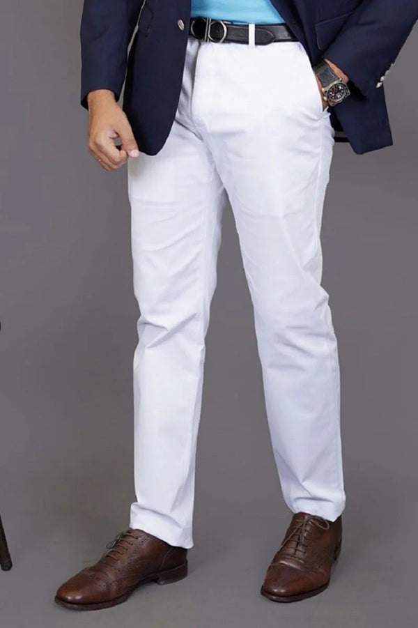 2370-03030-050-0-001 L-Casual Trouser Lycra Cotton Lycra Cotton White Summer 1