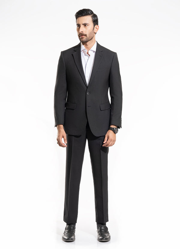 Classic Textured Black Suit