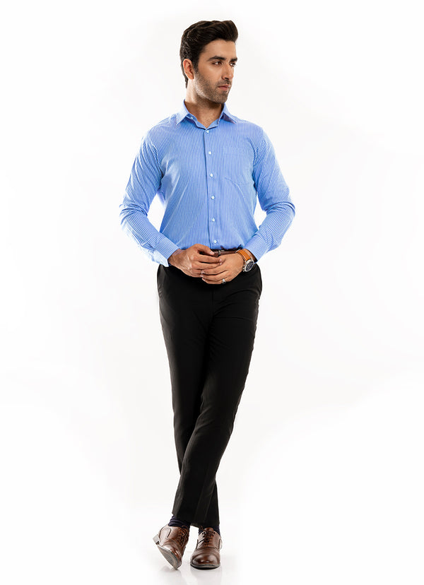 Pencil Stripes- Blue, Charlie Formal Shirt