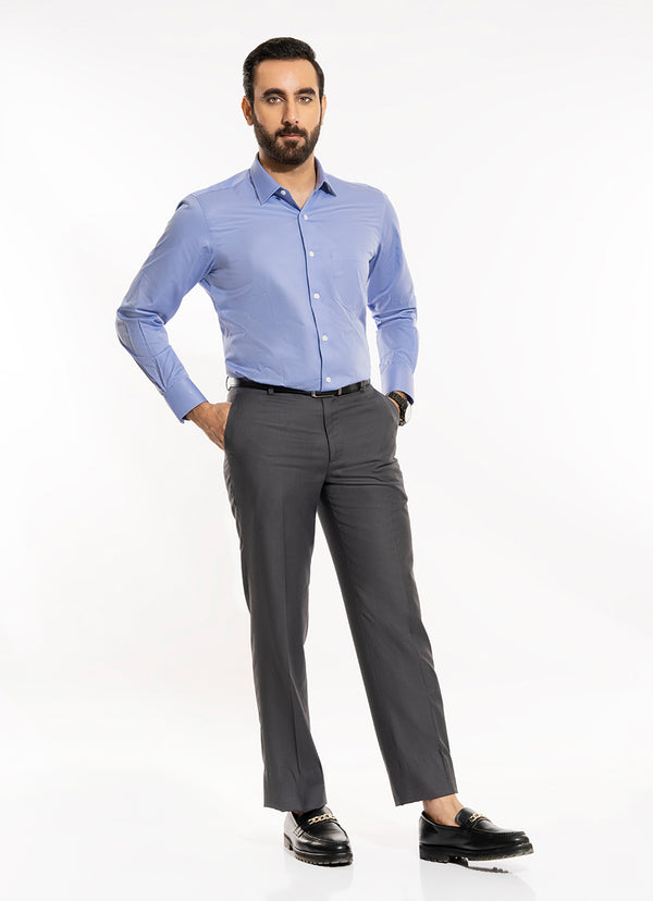 Plain-Mid Blue, Bamboo Formal Shirts