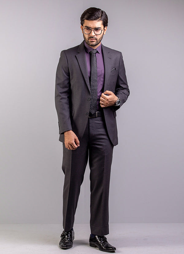 Plain Florence Charcoal Grey Suit Regular