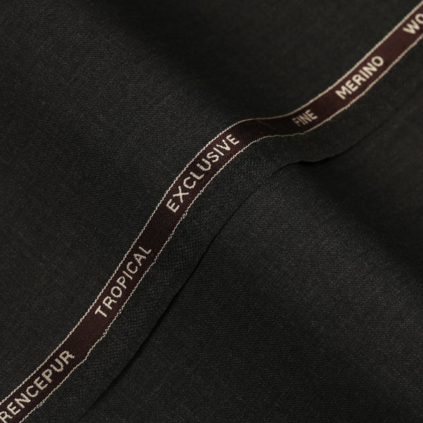 Plain-Charcoal Grey, Wool Blend, Tropical Exclusive Suiting Fabric